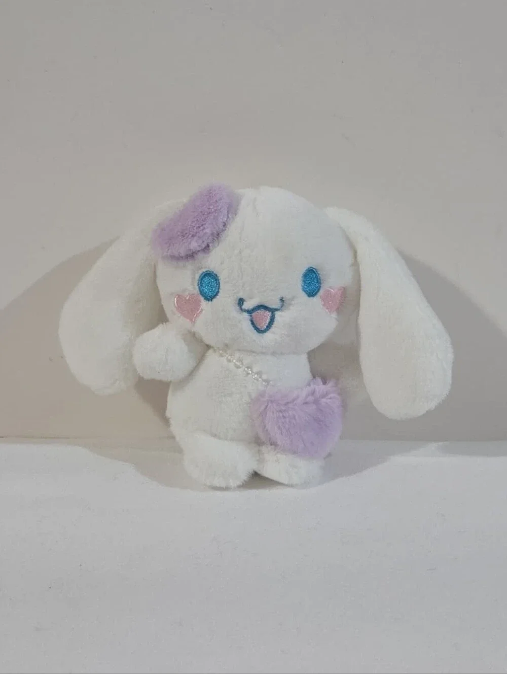Cinnamoroll purple heart plushie keychain